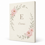 Petal Monogram personalised canvas standalone product view with example name Emma