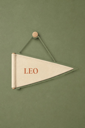 Adventure Pennant personalised artwork with example name Leo