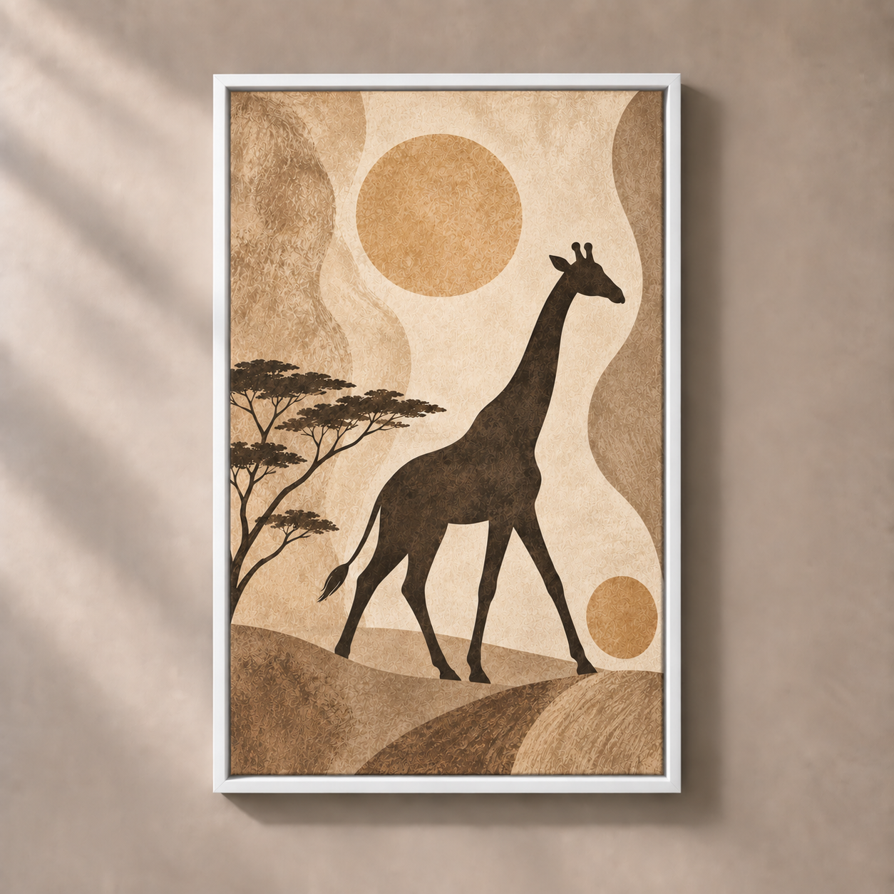 FNR frame preview white | Giraffe Beneath Quiet Skies