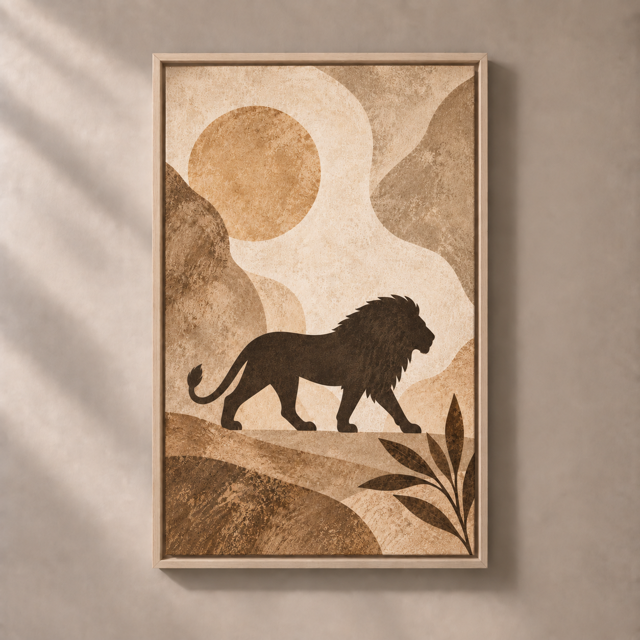 FNR frame preview natural | Lion in Soft Earth