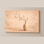Geometric Earth Harmony No. 2 horizontal canvas standalone mockup