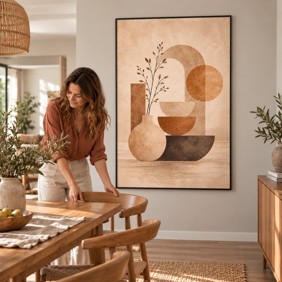 Geometric Earth Harmony No.4 - Poster