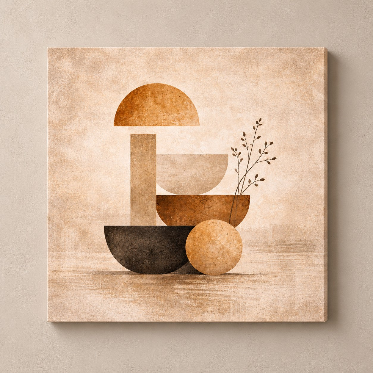 geometric earth harmony square canvas standalone mockup