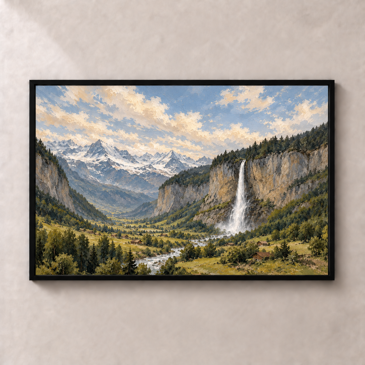 Lauterbrunnen Falling Light horizontal poster standalone