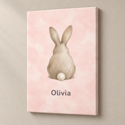 Little Rabbit canvasstand with example name Olivia