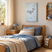 Little Whale canvasugc with example name Leo