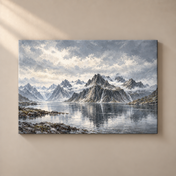 Lofoten Silver Horizon horizontal canvas standalone
