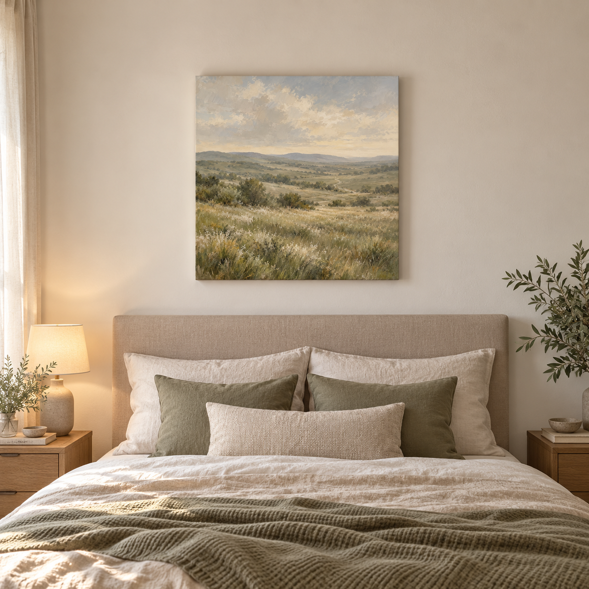 Meadow in Pale Air - Canvas