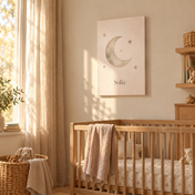 Moon and Stars canvasugc with example name Sofia