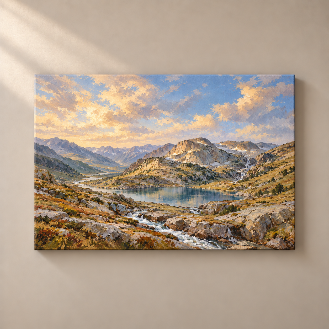 Pyrenean Lake Silence horizontal canvas standalone