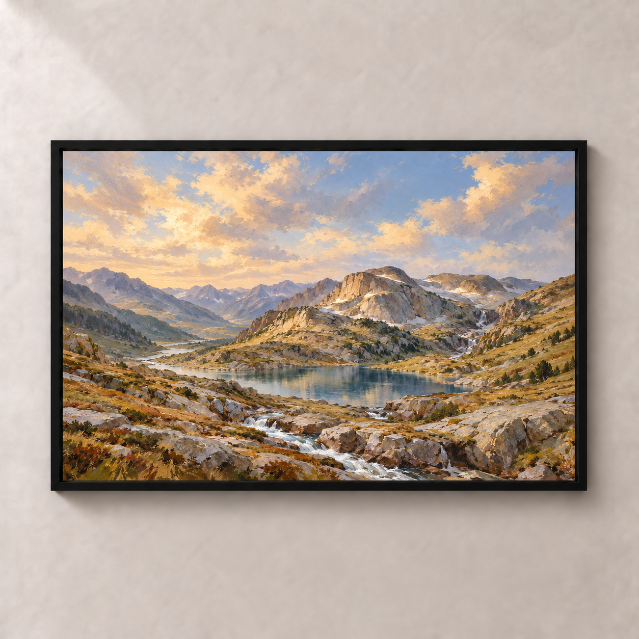 Pyrenean Lake Silence horizontal poster standalone