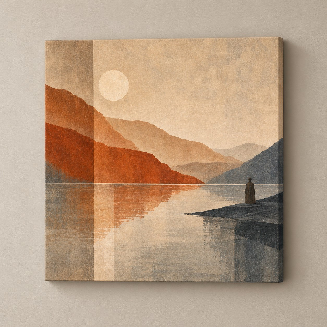 quiet reflection no 3 square canvas standalone mockup