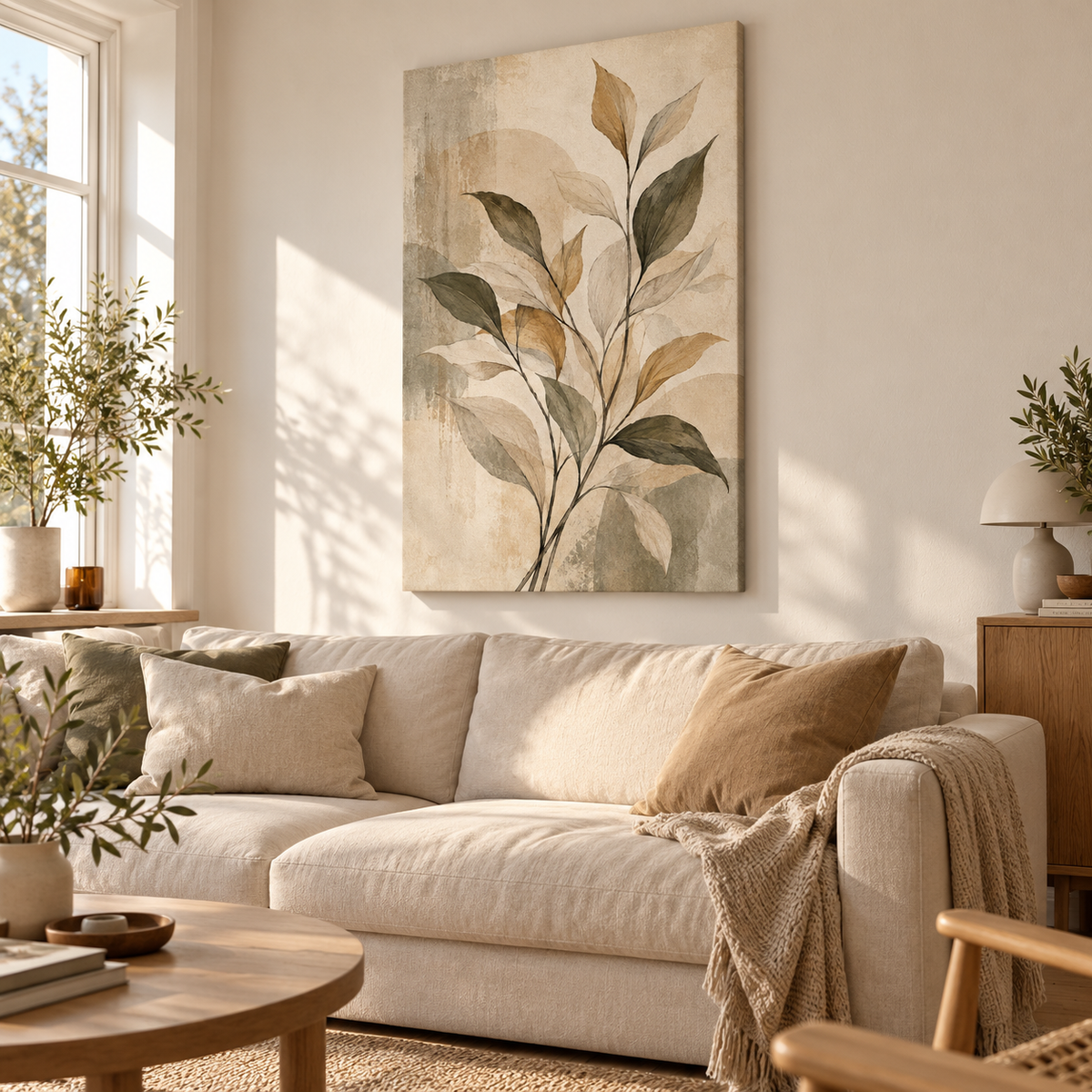 Serene Botanical Lines - Tela