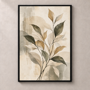 Serene Botanical Lines - vertical poster product view