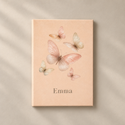 Soft Butterflies canvasstand with example name Emma