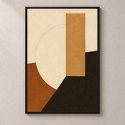 Soft sun - Poster standalone mockup with black frame